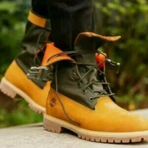 Timberland Junior Mixed-Media Gaiter Boots Special Release Size 4(Big Kids)